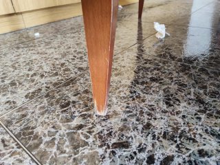 Mesa centro madera maciza cristal