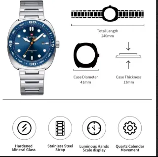 Reloj Naviforce Hombre Azul y Plateado