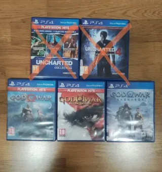 Lote 5 Juegos PS4: Uncharted y God of War