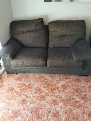 Sofás 2 y 3 plazas tela gris