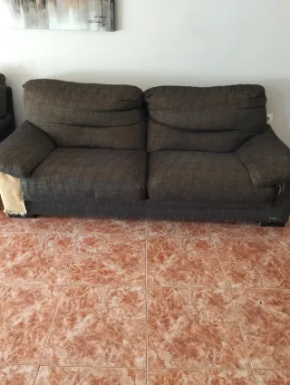 Sofás 2 y 3 plazas tela gris