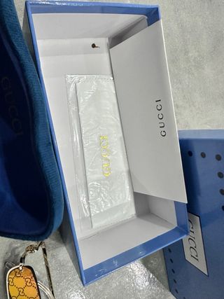 Occhiali da sole Gucci oro e rosa