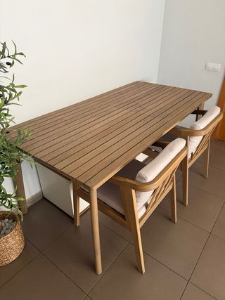 Mesa de madera Sklum Kaela