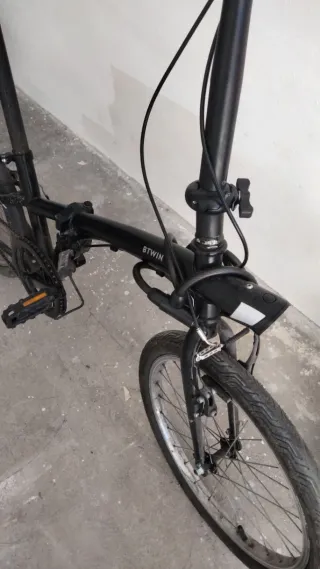 Bicicleta Plegable Decathlon Negra