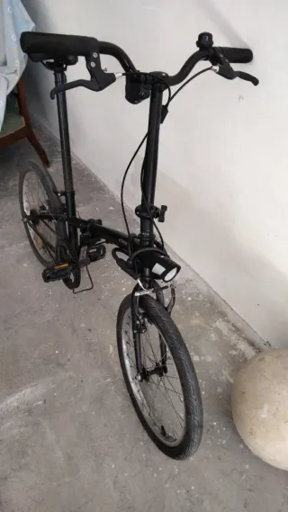 Bicicleta Plegable Decathlon Negra