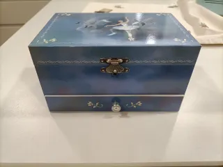 Caja de música bailarina azul