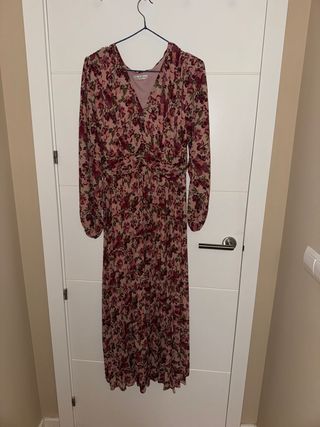 Vestido floral manga larga