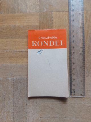 Antigua libreta Champaña Rondel
