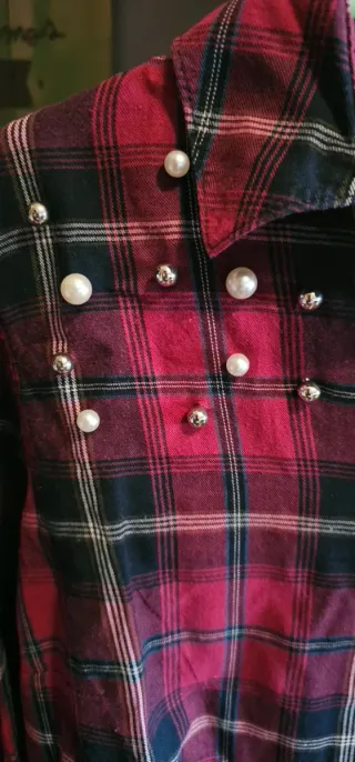 Camisa cuadros Stradivarius Talla S