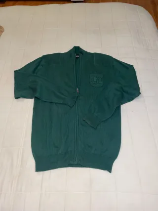 Chaqueta de punto verde para hombre