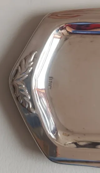 2 Bandejas de plata de tocador