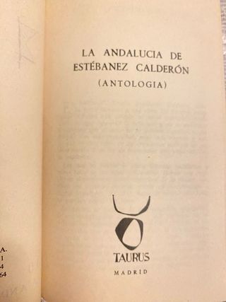 Libro  la Andalucía de Estebanez