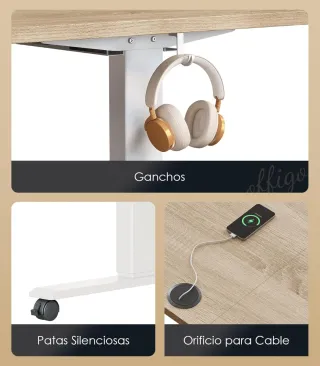 Escritorio Elevable Eléctrico 160x70