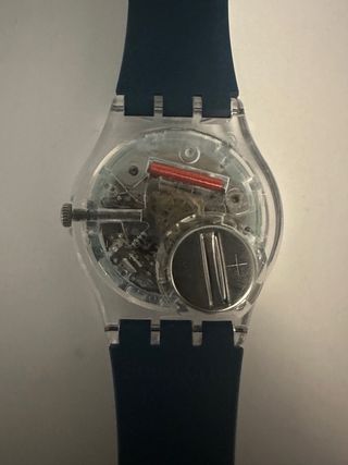 Reloj Swatch Swiss Azul y Plateado