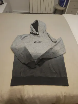 Sudadera Hollister Hombre Gris Degradado