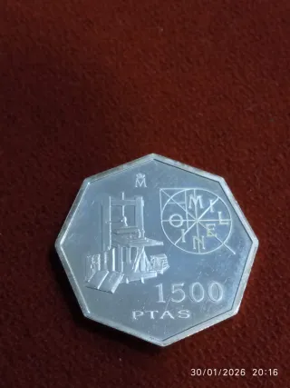 Lote 3 Monedas Plata 1500 Pesetas Milenio Paloma