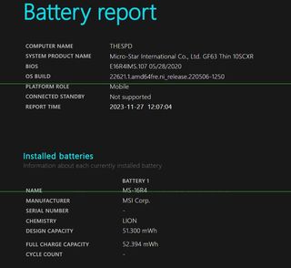 MSI GF63 Thin 32GB RAM 1TB SSD i7