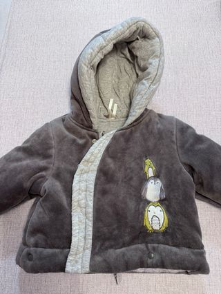 Chaqueta bebé capucha pingüinos