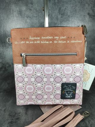 Bandolera Sweet Candy Rainbow Rosa y Marrón