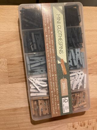 200 Mini Mollette Legno Decorazione