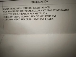 Cama nido juvenil  con 3 cajones + cama supletoria
