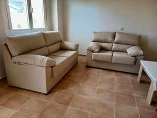 Sofá 2 plazas tela beige