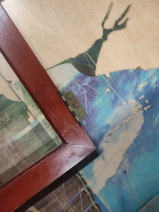 Puerta de Vitrina de madera con cristal