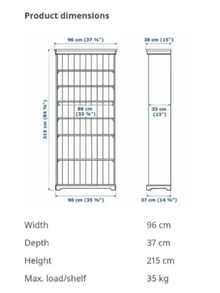 Vitrina Ikea - Estantería con puertas de cristal