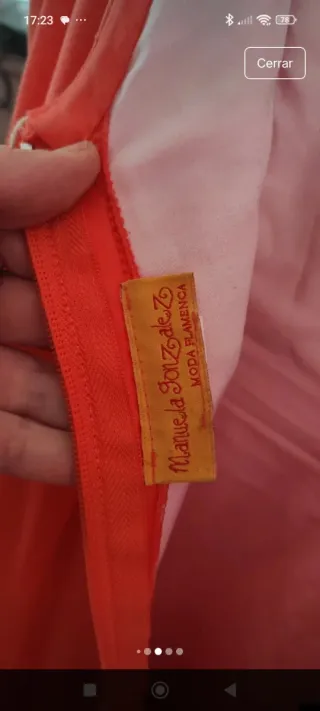 Vestido Flamenca Coral Volantes