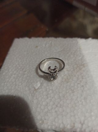 Anillo de Plata Luna y Estrella