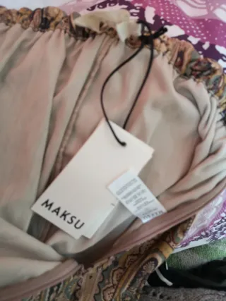 Pantalón Palazzo Jacquard Dorado Estampado