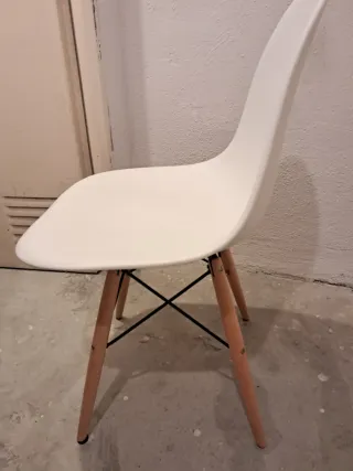 2 Sillas Nórdicas Blancas Madera