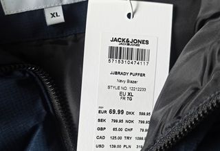 Chaqueta acolchada Jack and Jones Talla XL (NUEVA)