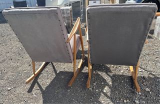 2 Butacas Tapizadas Madera