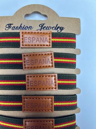 Lote 12 Pulseras España Verde Militar