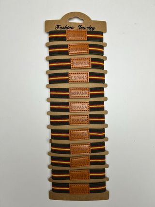 Lote 12 Pulseras España Verde Militar