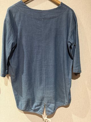 Camisa vaquera con estampado de bicicleta