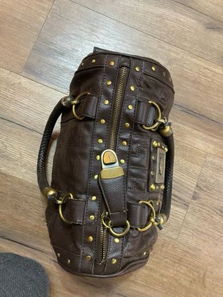 Bolso Versace Marrón con Tachuelas