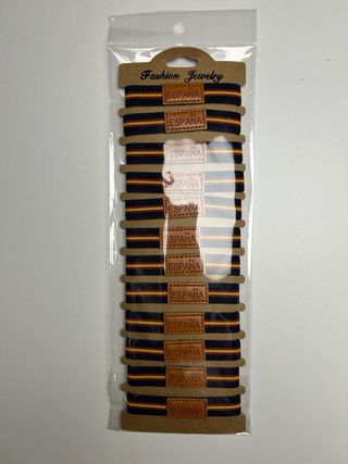Pack 12 Pulseras España Elásticas