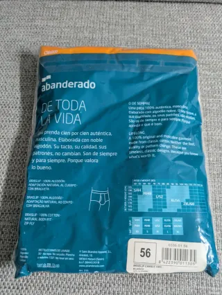 Slip Abanderado Clásico Talla 56 Nuevo sin estrena