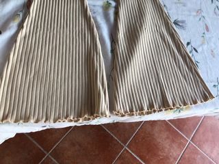 Pantaloni a zampa  a coste