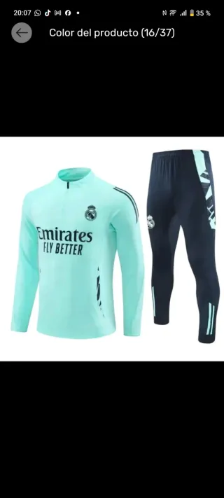 Chándal Adidas Real Madrid Blanco y Azul