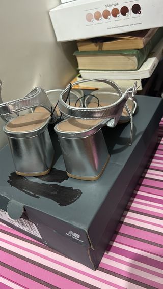 Sandalias New Look Plata Talla 37