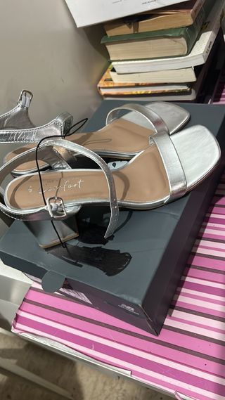 Sandalias New Look Plata Talla 37