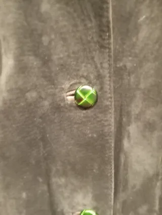 Abrigo piel mujer talla 44 verde