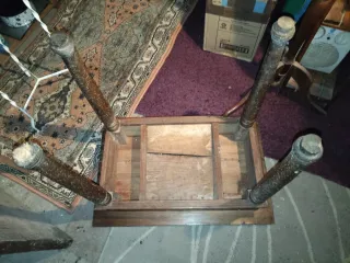 Mesa escritorio castaño vintage