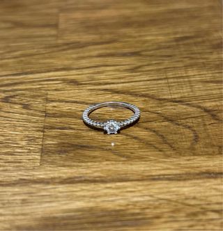 Anillo Compromiso Moissanita 0.3ct Talla 12