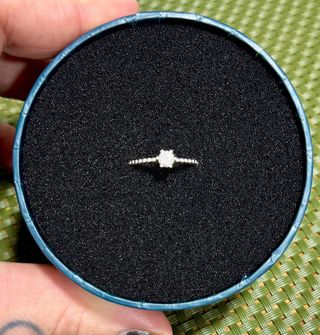 Anillo Compromiso Moissanita 0.3ct Talla 12