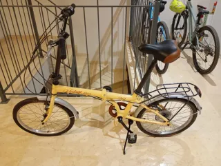 Bicicleta Plegable Vintage marrón/ocre
