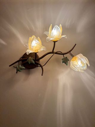 Lámpara colgante estilo floral